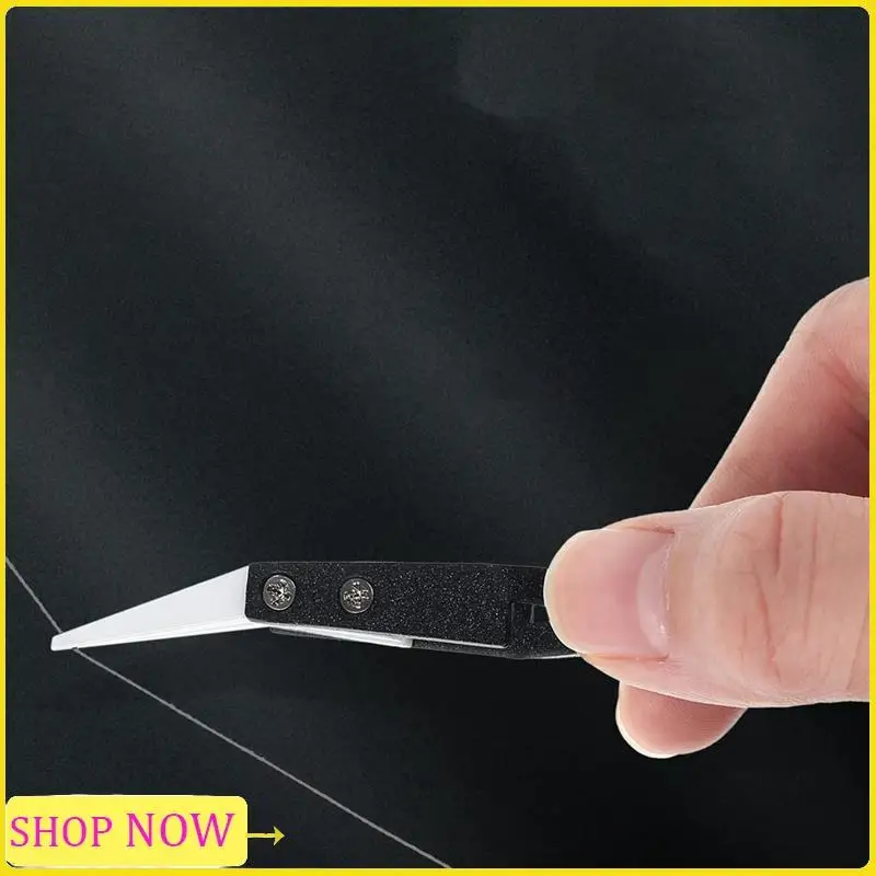 Especial 6Pcs Precision Reverse Tweezers Pointed Curved Tips Tweezer Set Non Conductive, Anti Magnetic Soldering Tweezer