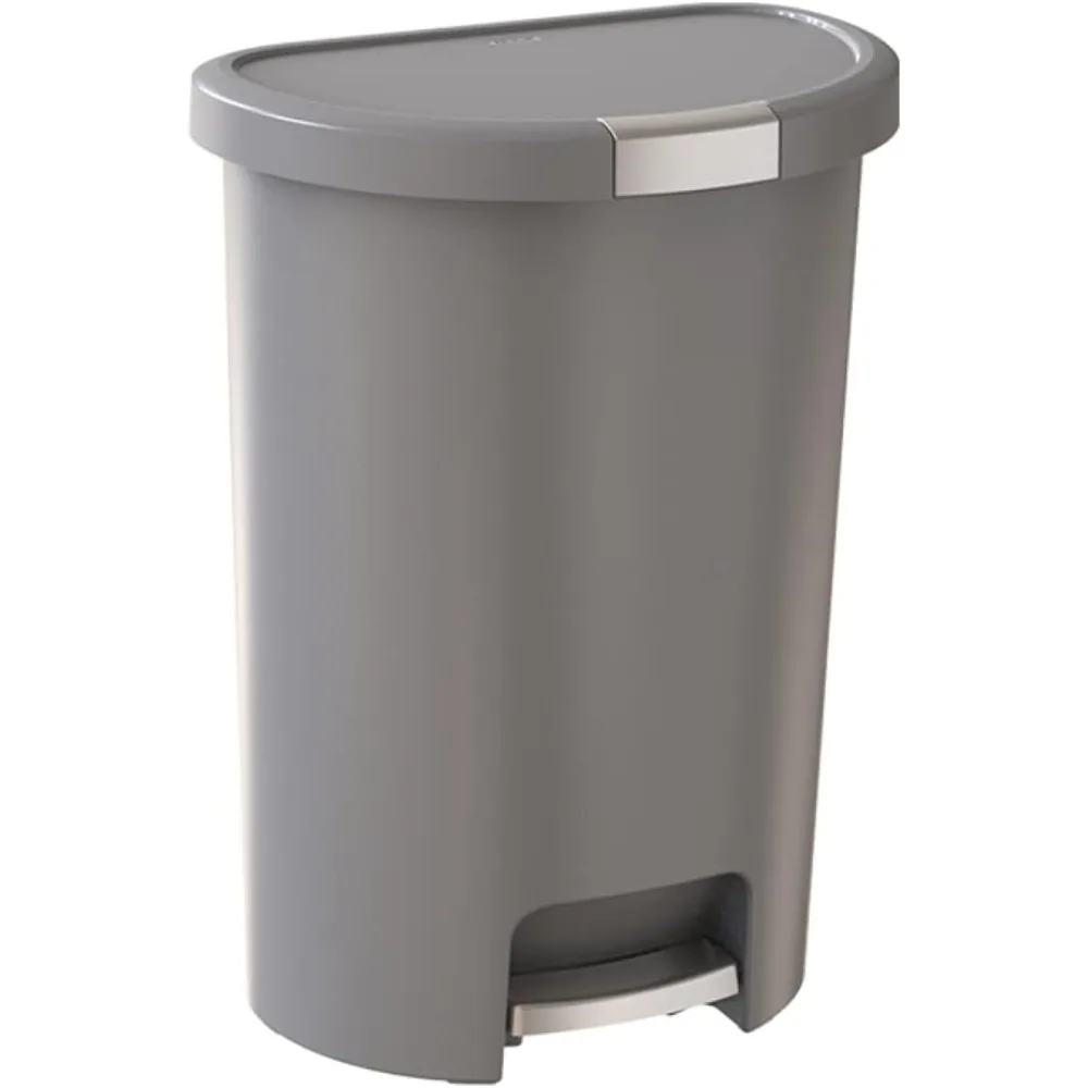 

Curver Infinity 43.9 Liter / 13 Gallon Plastic Kitchen Trash Can with Foot Pedal and Locking Lid - Perfect for Household