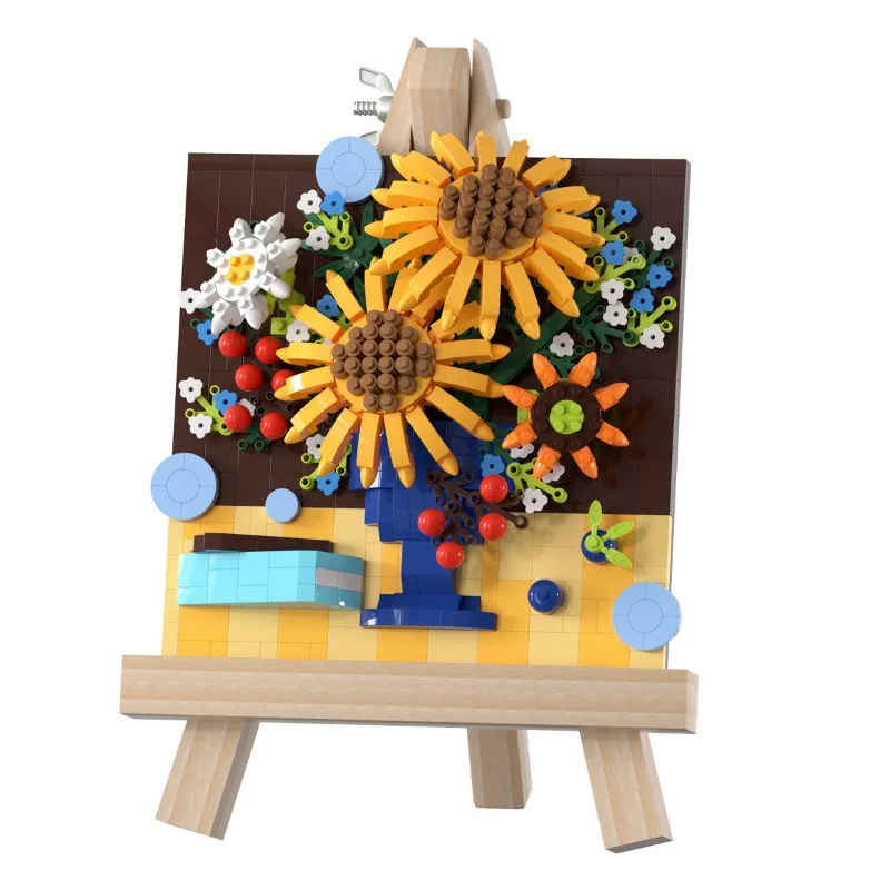 Blocchi Bouquet Di Rose Rosse 11 Fiori, 458 Pezzi, Set Di Costruzione Botanica Fai-da-Te, Regalo Per San Valentino E Donna