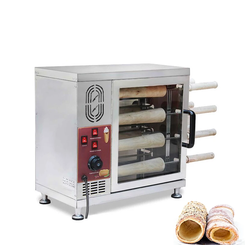 

Electric Chimney Cake Machine Kurtos Kalacs Chimney Cake Baking Oven Maker Hungary Trdelnik Bread Roll Machine