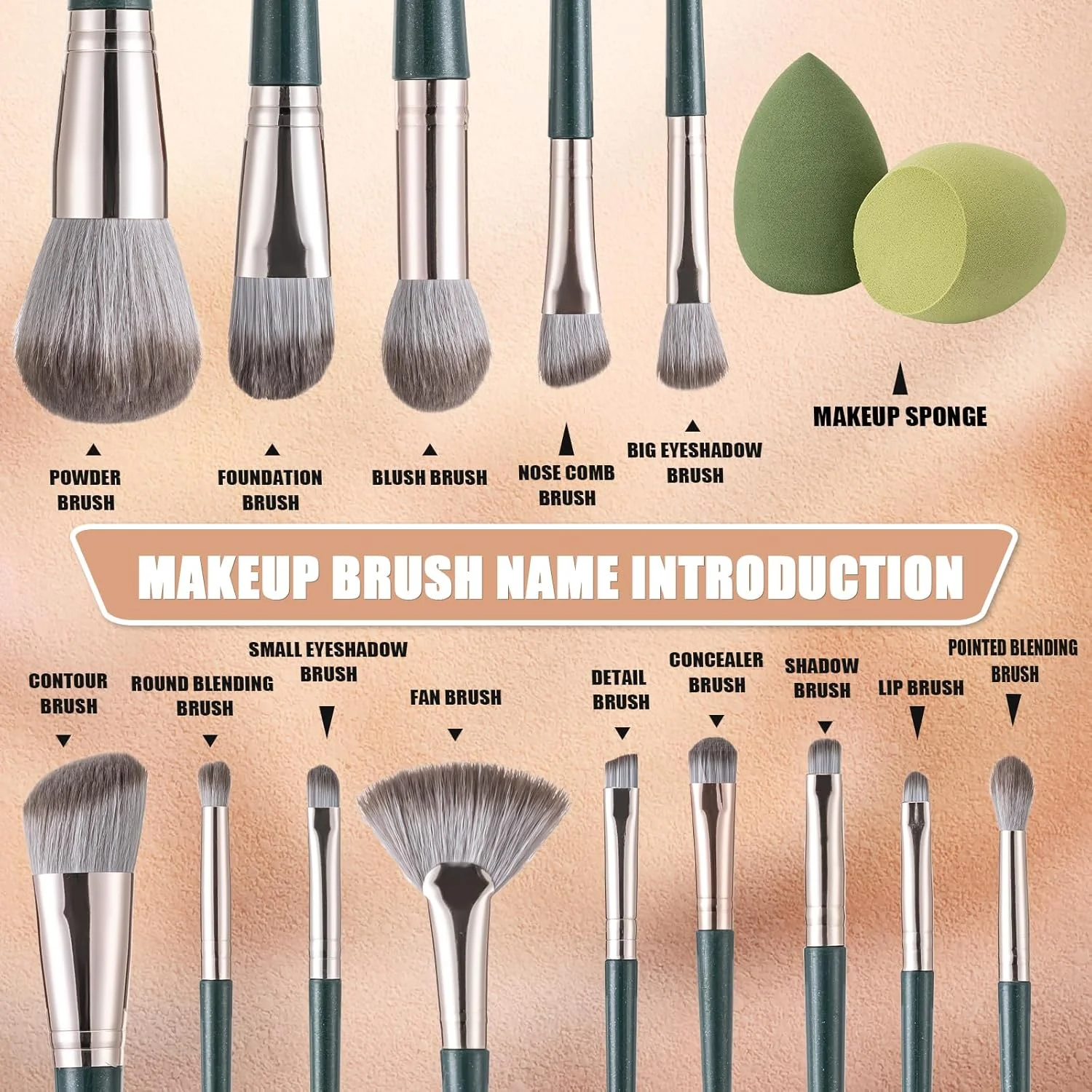 Professionelles Make-up Pinsel Set Für Gesicht Und Augen_voghion.com