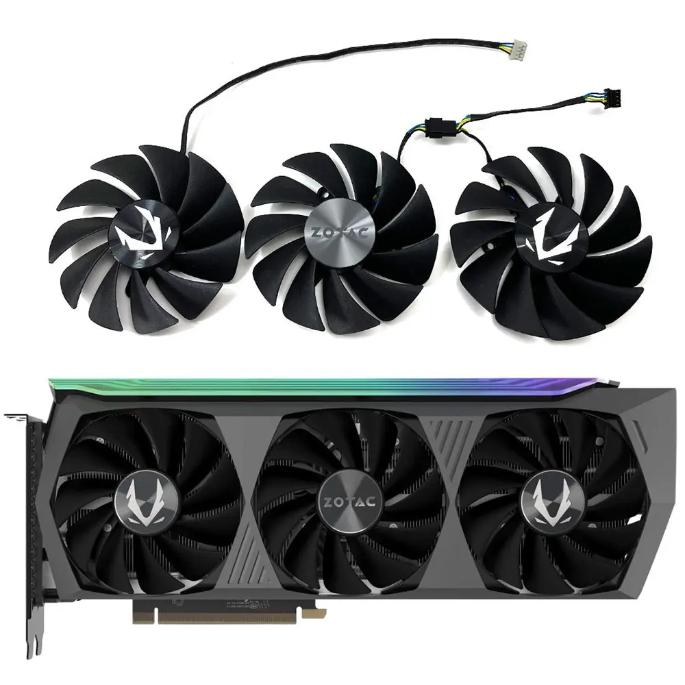 Ga92S2U Cf9015H12S Rtx 3080 Ti Amp Holo Gpu Fan, Per Zotac Gaming Rtx 3070 Ti 、 3080 、 3080 Ti 、 3090 Amp Holo Ventola Di Raffreddamento Della Scheda 