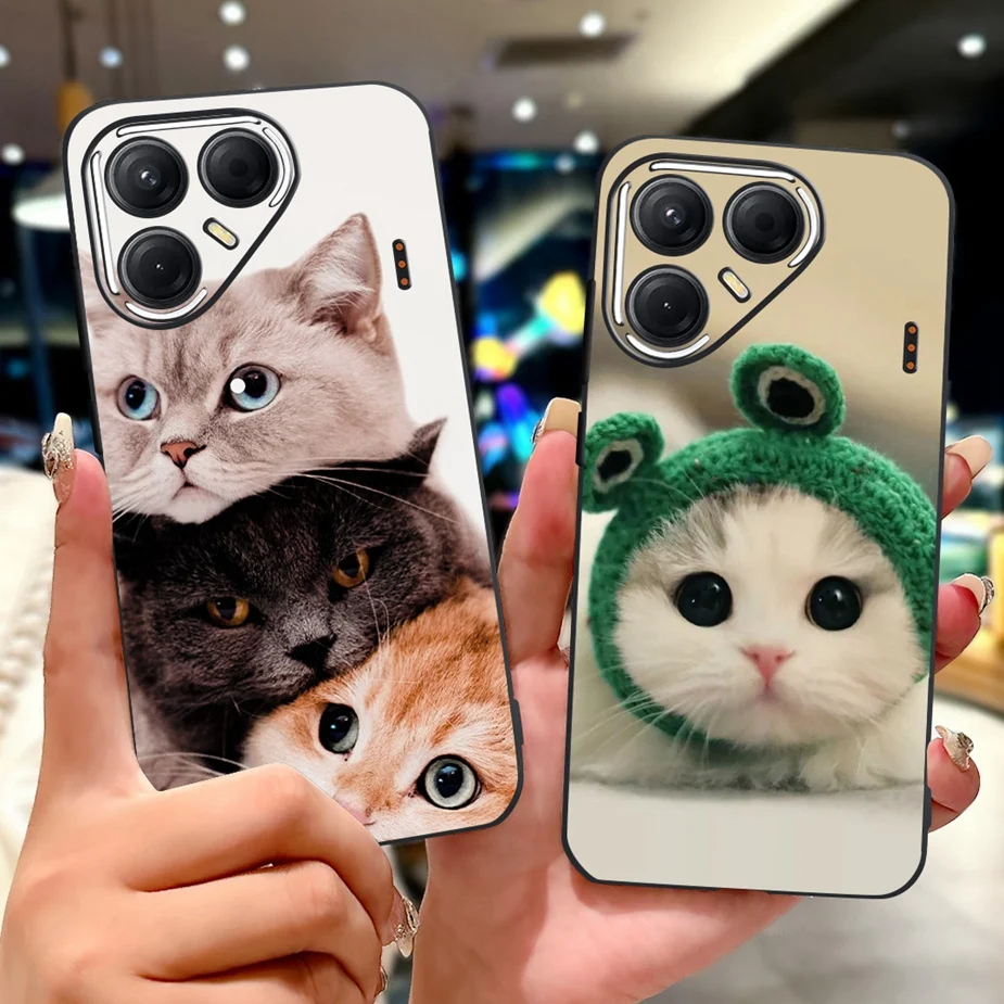 Cute Cat Painted Soft TPU Phone Case - Enhanced Protection and Style