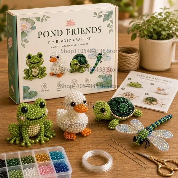 Kit Artigianale 3D di Animali con Perline, Kit Fai-da-Te per Adulti, Piccoli Animali 3D in Perline per Progetti Creativi - immagine 3