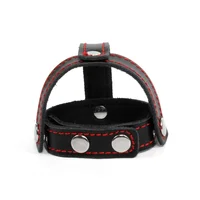 Leder Penis Ring BDSM Testis Bondage Fesseln Erwachsene liefert Penis ring lange Kette Nippel klemmen befestigt BDSM Spielzeug für Männer 3