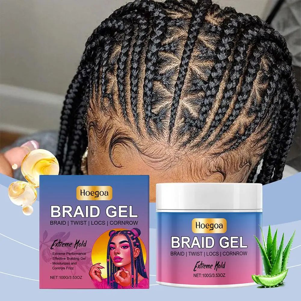 Hair Cream Hair Control Pomade Styling Cream Hold Shape Gel Braiding Anti-Frizz Braiding Styling Pomade S X9G4