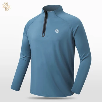 SBWL High quality Mens outdoor hiking golf running breathable Polo shirt Office casual Polo long-sleeved Sports base shirt Tops 1