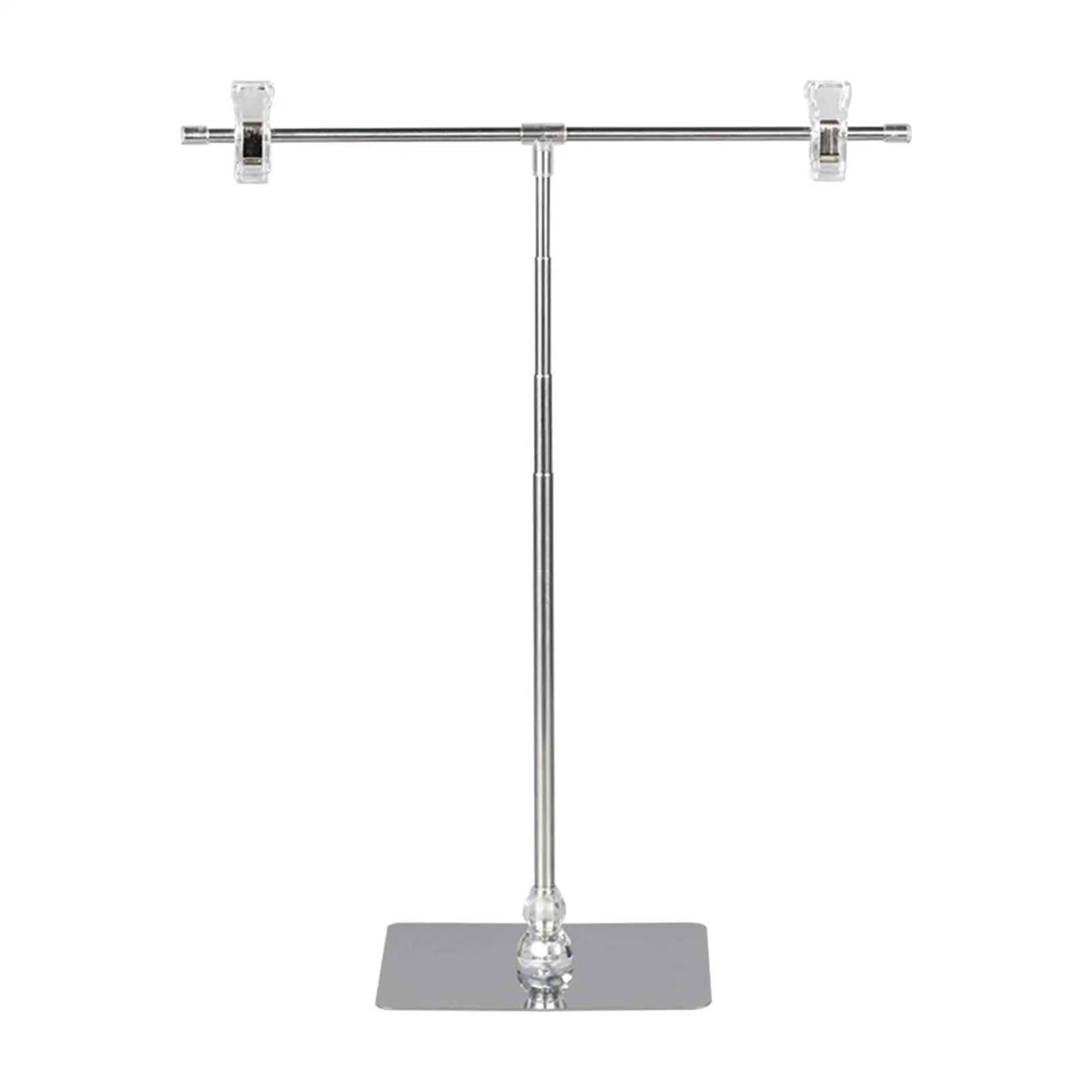 Display stand Adjustable Poster stand Stretchable T Sign holder Stainless steel Banner stand Floorstanding Clip For store counter Bars