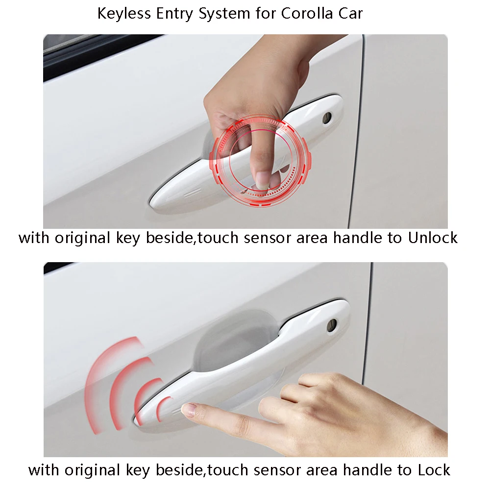 PKE Keyless Entry System New Toyota BZ4X Year 2022-2023 Original Remote Key With 2 Car Handle Comfort  Access Car Part