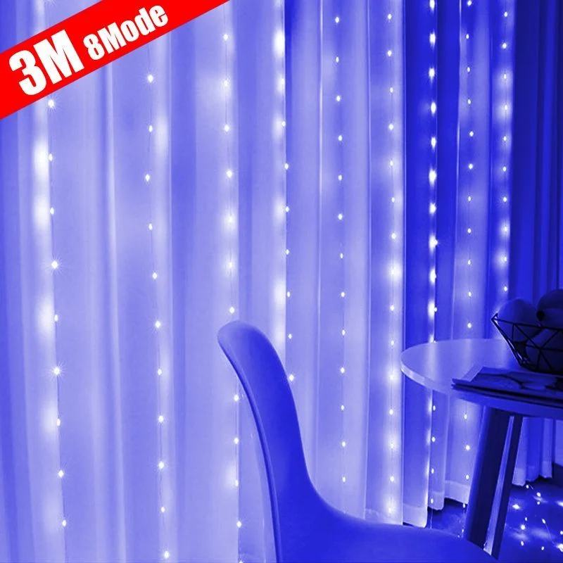 

3M LED Fairy String Lights Curtain Garland USB Festoon Remote Christmas Decoration New Year Lamp Holiday Wedding Decorative