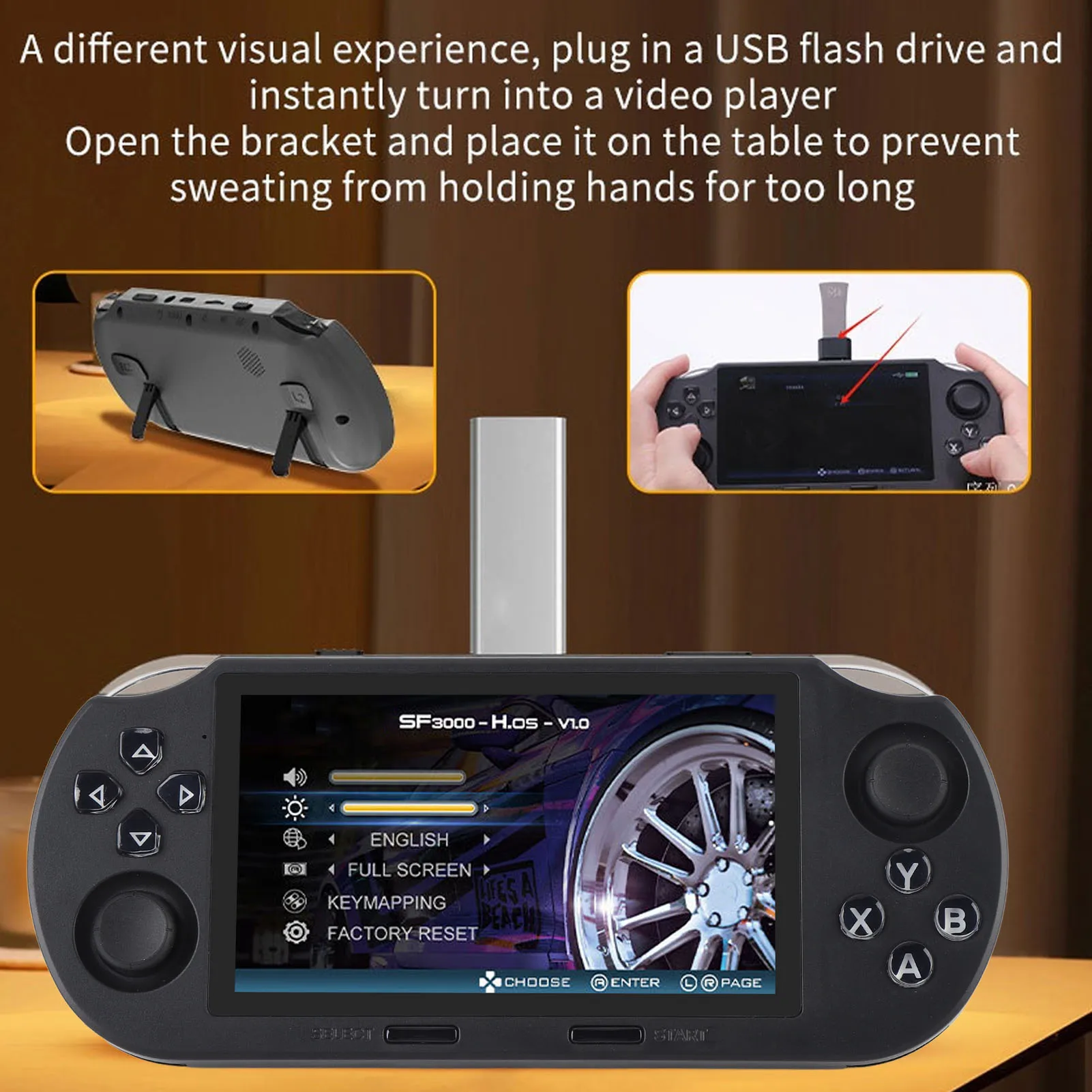 Handheld Games Player Double  1.2GHz Portable Game Console 854x480 DDR3 2GB 4.5 Inch  Screen Retro for Entertainment - 5