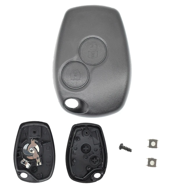 Coque de cle pour Renault Kangoo Master Trafic (2 Boutons avec  Electronique) - Origine Pièces Auto