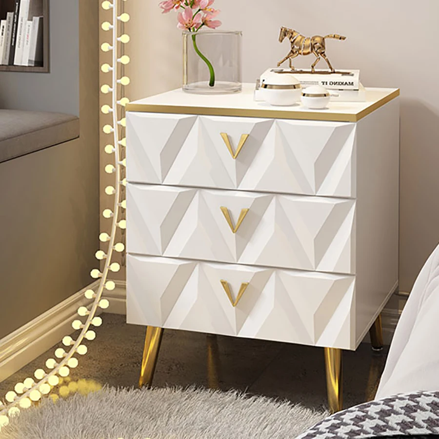 

Bedside Table Modern Light Luxury Bedside Locker Nordic Bedroom Living Room Self-Assembly Storage Bedside Cabinet Furniture