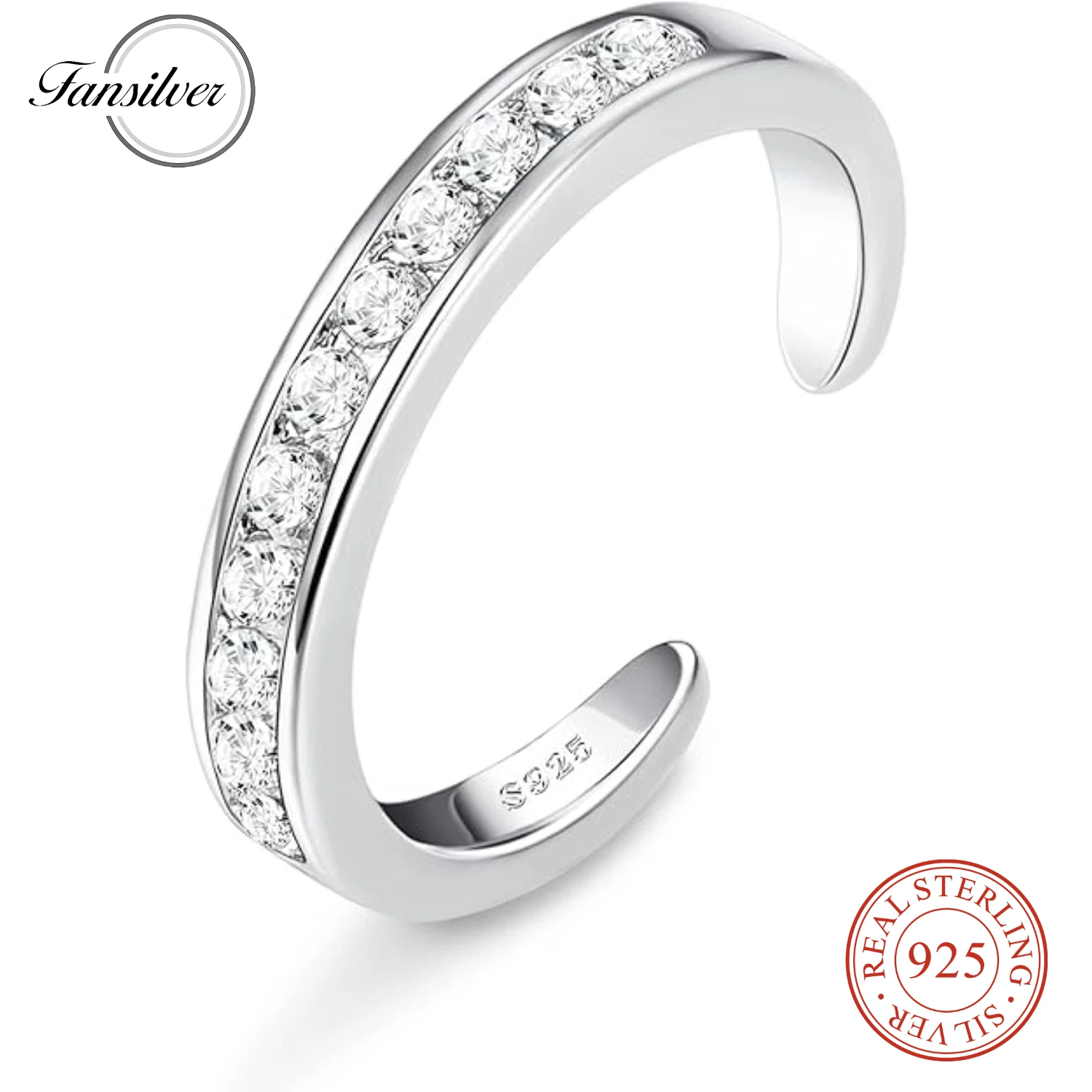 S925 Sterling Silver Toe Rings For Women Adjustable White Gold Plated Flower Cz Snake Twist Opal Band Rings Jewelry silver rings silver ring gold plated rings gold plated silver ring