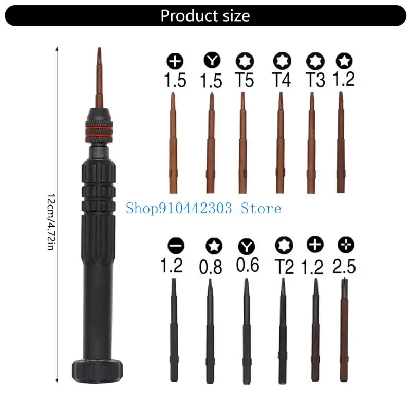 정밀 미니 드라이버 세트 전자 제품용 자석 팁 시계 수리 드라이버 비트 정밀 드라이버 세트