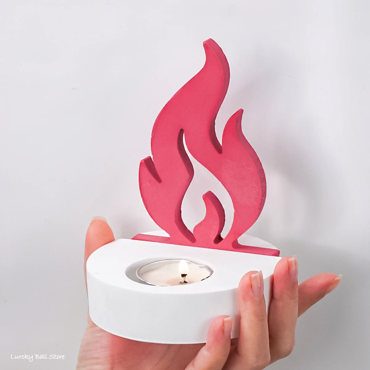 화염 모양 촛대 실리콘 몰드, 3D 파이어 캔들 거치대 장식 공예, 주조 도구, DIY 석고 송진 클레이 몰드, 홈 데코
