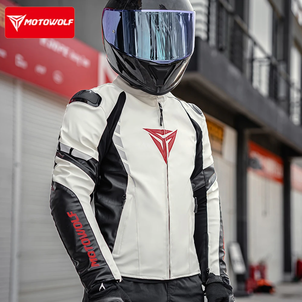 모토크로스 가죽 재킷 오토바이 라이딩 코트 방수 보온 재킷 탈부착 가능 CE 보호 장비 CE 인증