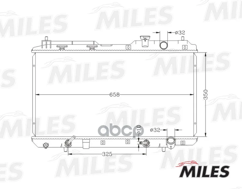 Радиатор (Паяный) Honda Cr-V2.0 95-03) (Nissens 681021) Acrb040 Miles арт. ACRB040 |