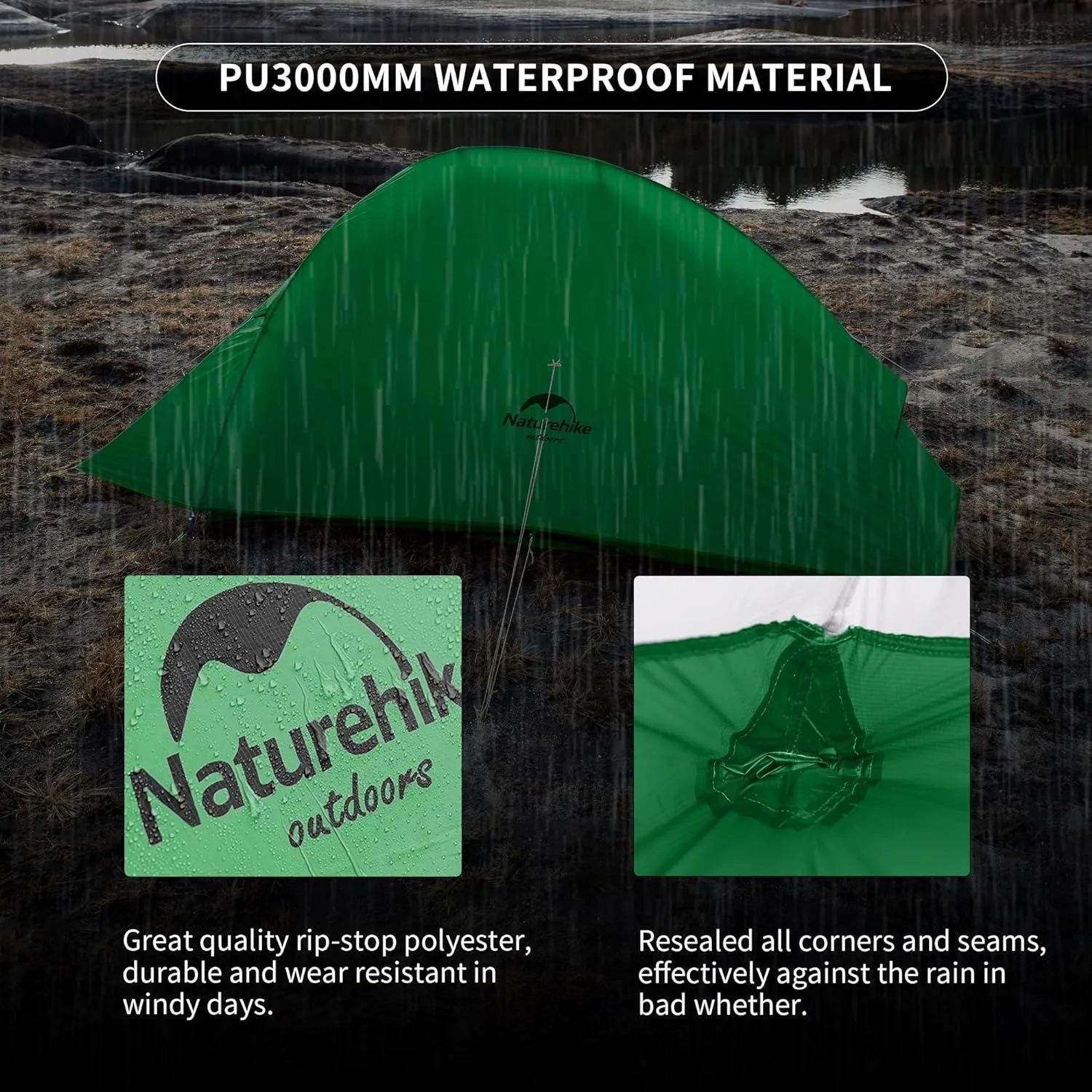 Camping Tent Portable Tent Survival Tent 1 Person Naturehike Cloud Up