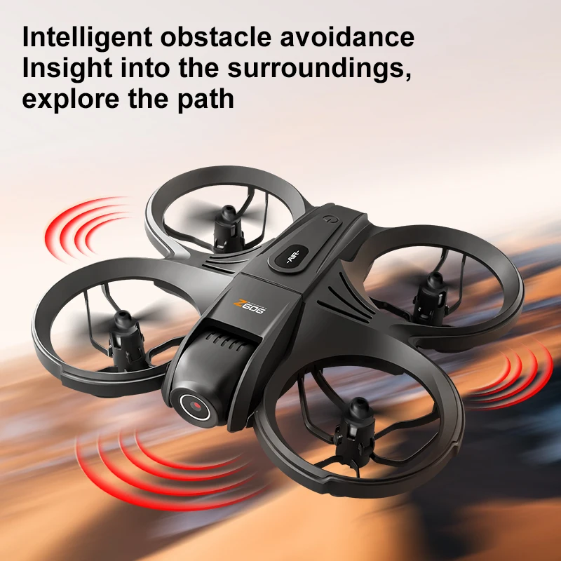 새로운 Z606 RC 드론 4.3인치 대형 디스플레이 FPV 크로싱 머신 광학 흐름 호버링 장애물 회피 HD 카메라 항공 쿼드콥터 장난감