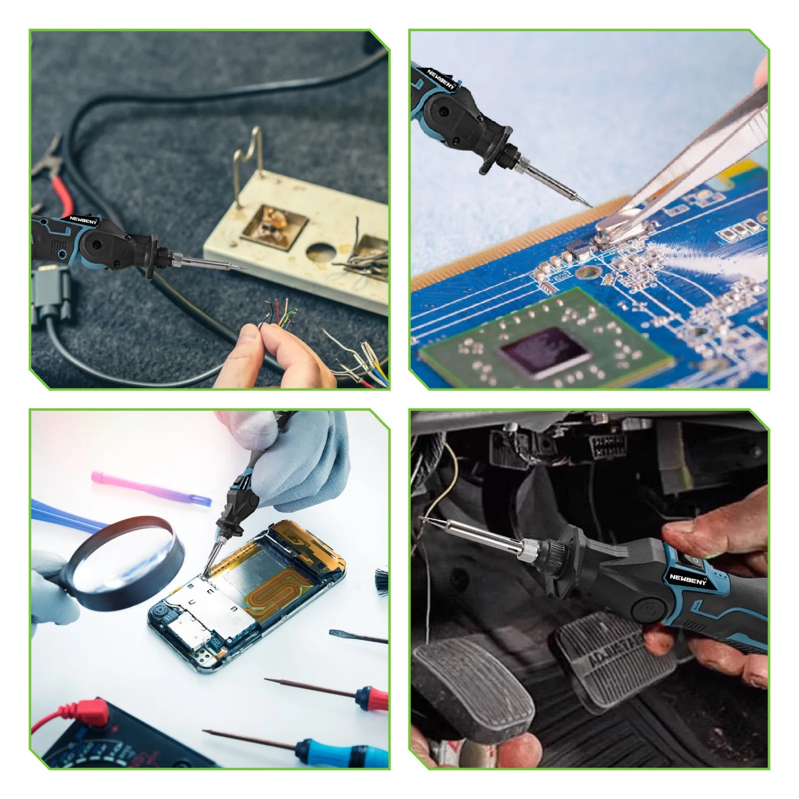 Fer à souder sans fil 12V 30W avec 2 pointes, portable