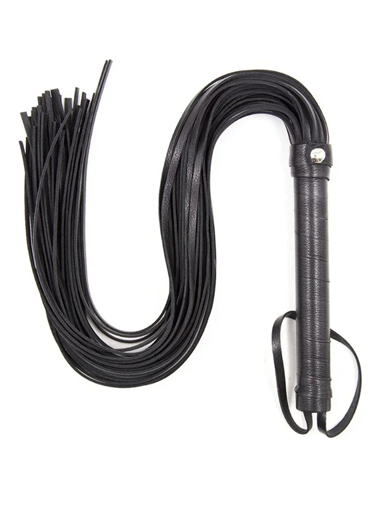 40CM Genuine Leather Tassel Horse Whip With Handle Flogger Equestrian Whips Teaching Training Riding Whips 6