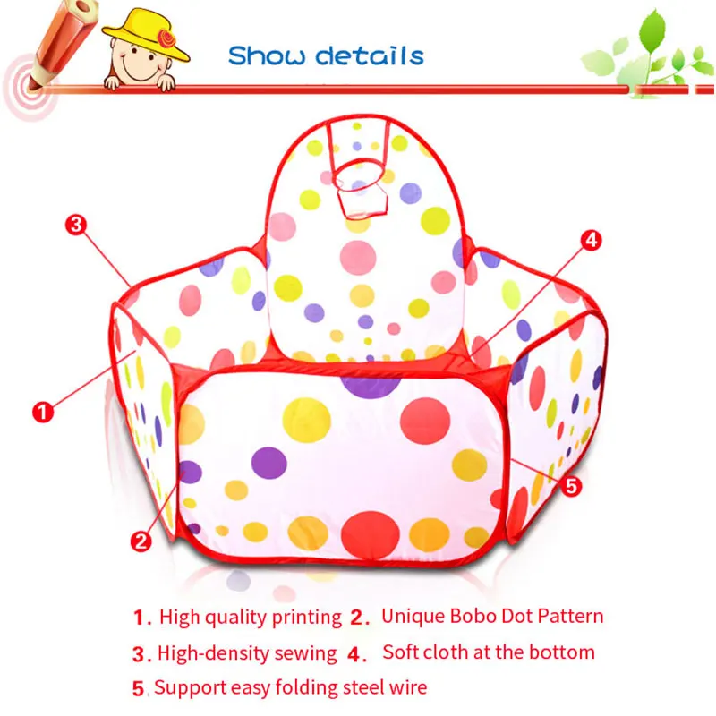 Ball Pool Children's Ocean Ball Pool With Basketball Basket Bobo Pool Toy 0.9M (excluding ball)