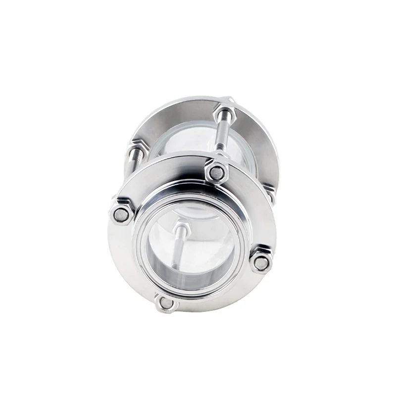 1.5"(38mm) OD50.5mm Short Type Tri-clamp High Quality Flow Sight Glass Diopter For Distillation,Height 148mm,SS304