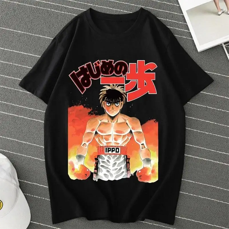 Anime Hajime No Ippo Kamogawa 복싱 체육관 T 셔츠 Makunouchi Takamura Celin KGB 프린트 T 셔츠 캐주얼 플러스 사이즈 T 셔츠 여성