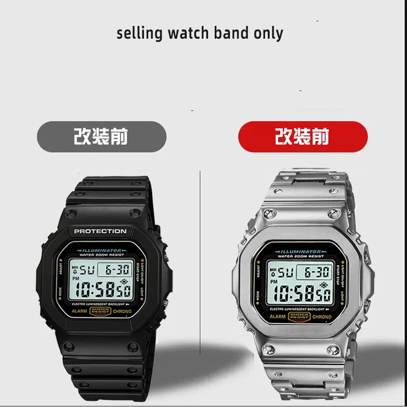 カシオ用メタルケース,ステンレススチール,d5600/G-SHOCK/GW-M5610