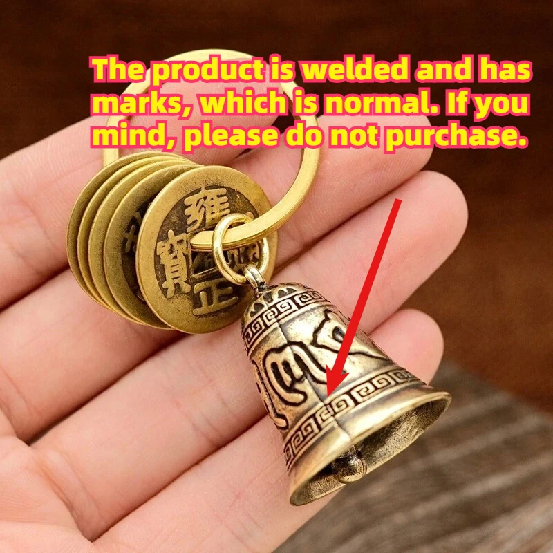 Altı karakterli oyma çan anahtarlık ön görünüm