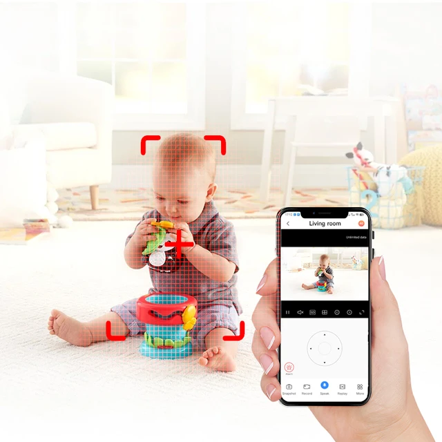 XIAOVV 4MP WiFi indoor Baby Monitor Two-Way Audio Motion Detection Night Vision Baby Camera for Home Security 2
