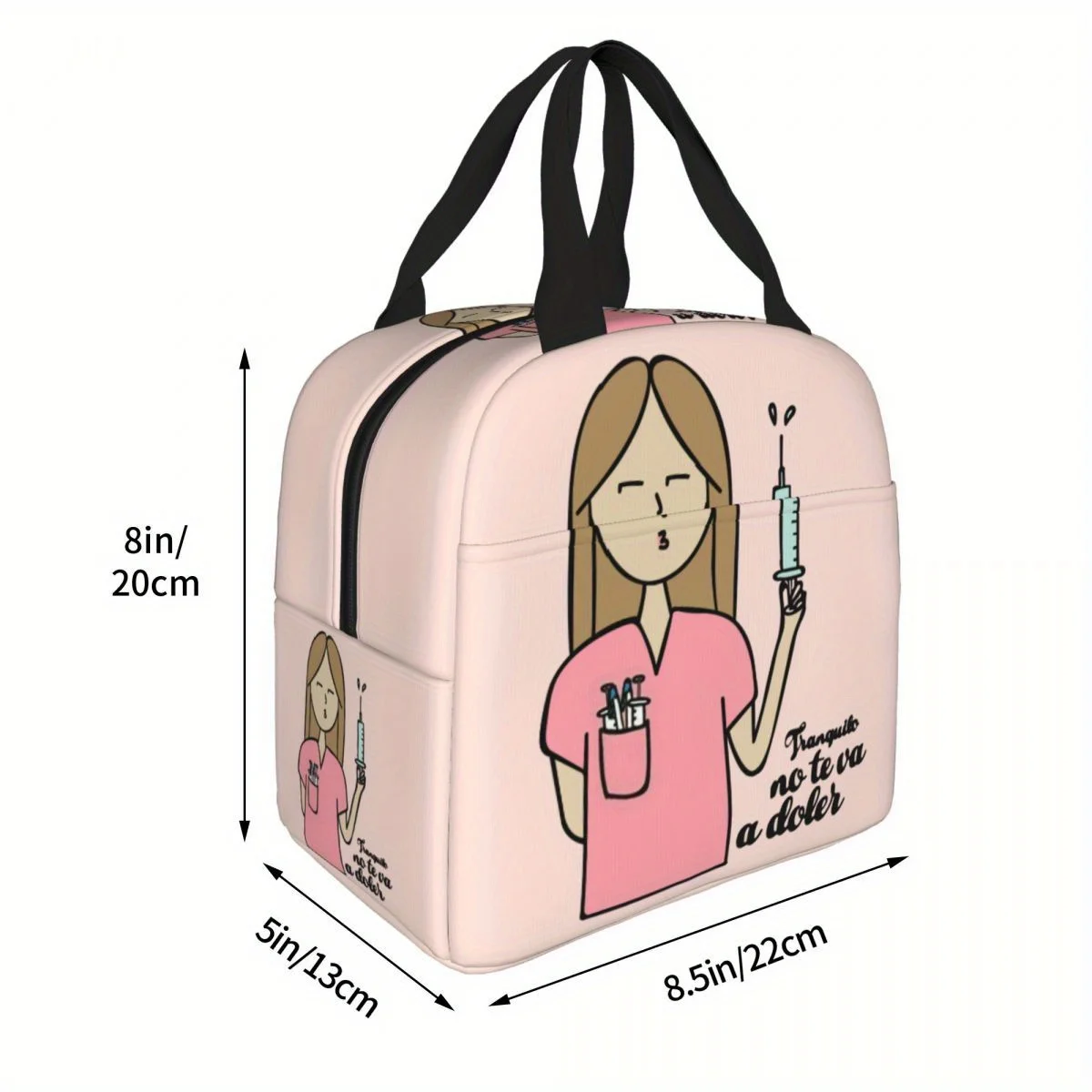 1PC 의사 간호사 도시락 가방 여성 휴대용 쿨러 보온 도시락 피크닉 보관 식품 도시락 상자, 식품과 접촉하지 않음