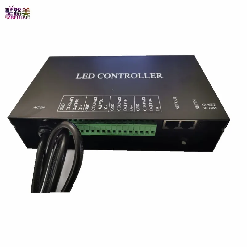 

110V-220V AC Artnet Eternet to SPI Pixel Controller 4 Ports 4096 Pixels h802ra Support MADRIX Jinx For WS2811 WS2812 LED Lights