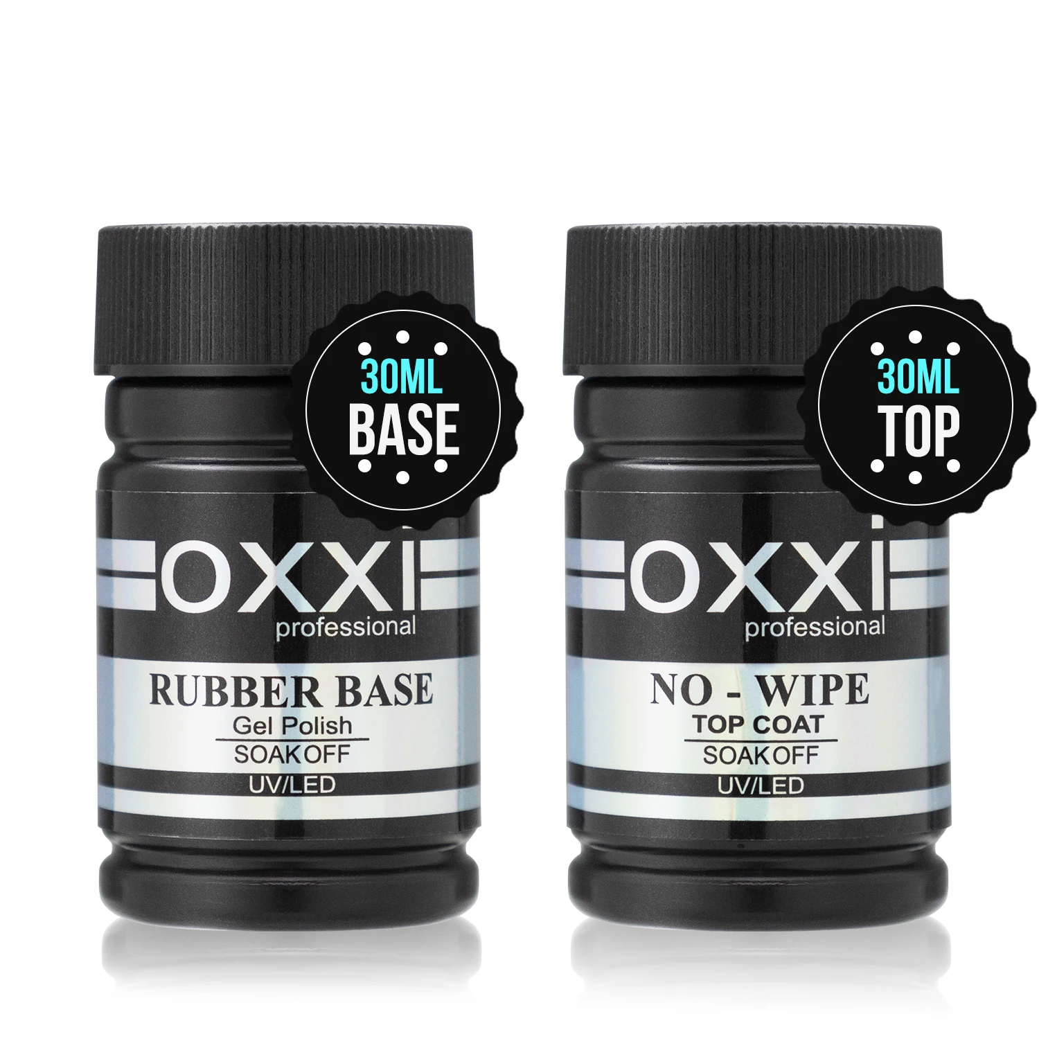 OXXI 30ml Dickflüssiger Rubber Base Gel Nagellack Hochglanz No-Wipe Top Coat UV-Lack für Nägel Semipermanenter Top Coat Y Base Coat Gellac