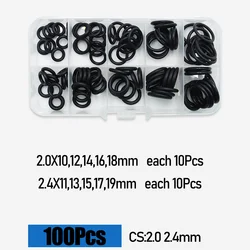 High - Performance Nitrile Rubber O - Ring Kit - Oil Resistant & Heat Tolerant Sealing Washers for Plumbing and Faucets (Oring Kit  100pcs)