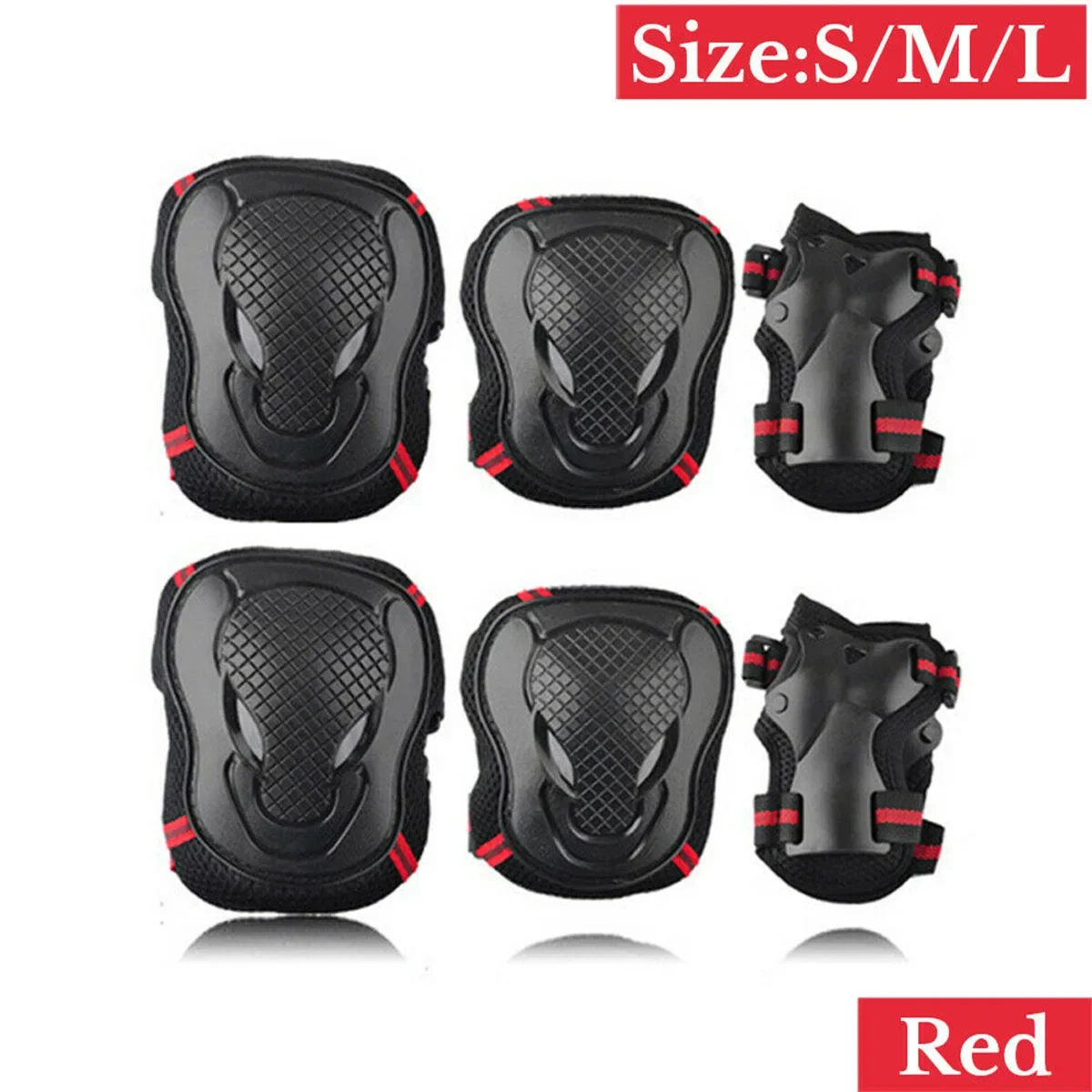 6PCS Adult Children Knee Pads Elbow Pads Wrist Mesh Design Suitable for Roller Skates Skateboards Skating Bicycles Scooters Knee Pad Elbow Pads Wrist Guards