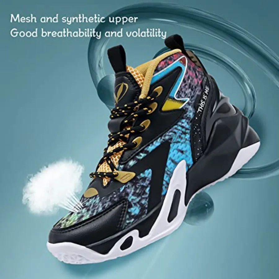 Scarpe da basket per bambini sneaker mid top antiscivolo_voghion.com