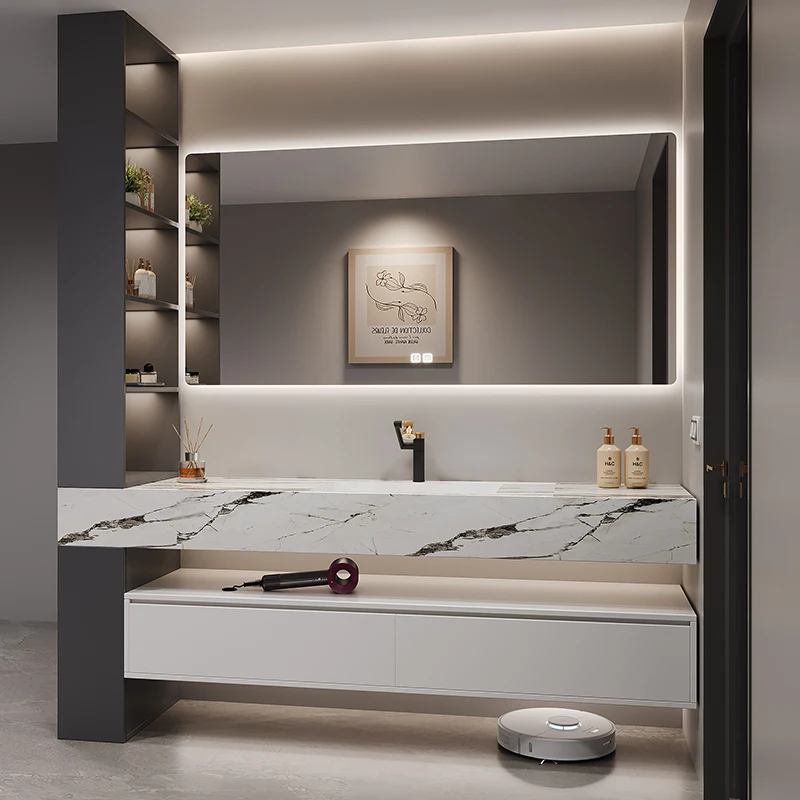 ตู้เก็บของติดผนัง ตู้ห้องน้ำ ชั้นวางของในห้องน้ำ กระจก ตู้เก็บของในห้องน้ำ ตู้เก็บกระดาษในห้องน้ำ สีขาว ตู้เก็บเอกสาร เฟอร์นิเจอร์ทันสมัย 1