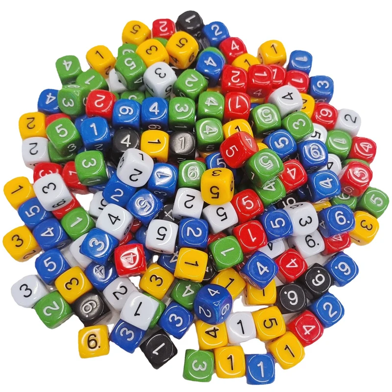 24PCS Math Dice With Numbers 1-6 Montessori Learning Activities Classroom Teaching Supplies Juegos Educativos Para Ni&ntilde;os