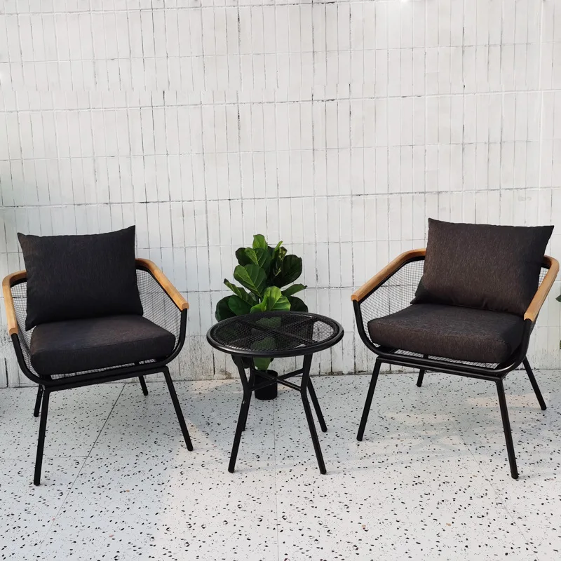 

Outdoor Furniture Balcony Aluminum Alloy Table Chair Coffee Table Teak