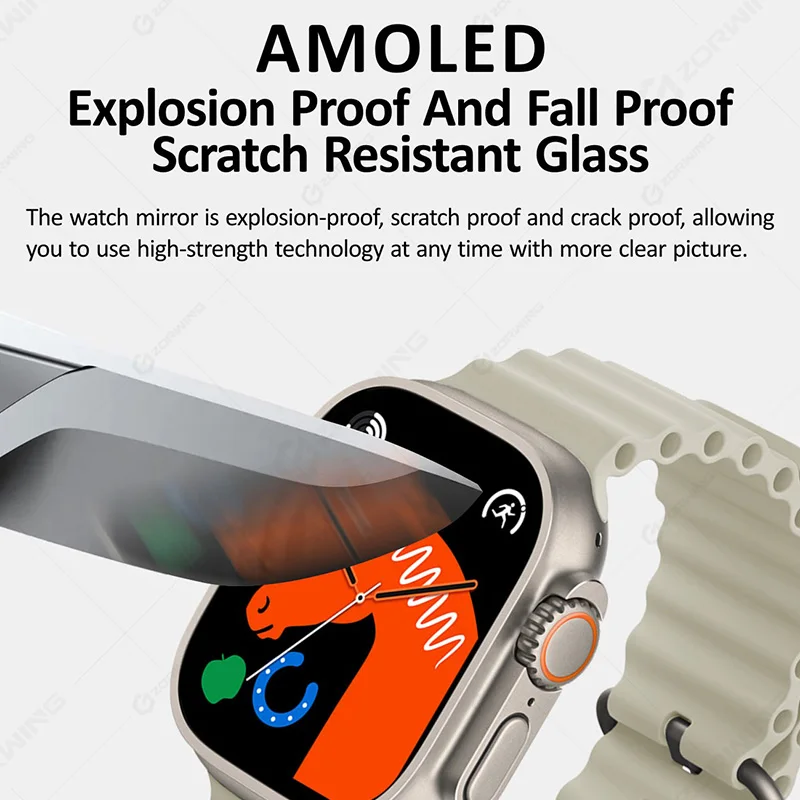 HK8 Pro Max Ʈ Ʈ ġ  49mm AMOLED ħ NFC Smartwatch  ƮϽ ð IOS 2023
