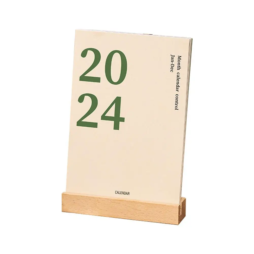 2024 Desk Calendar Creative Desktop Ornaments Planner Fashion Fresh School Memo Decoration Tabletop Mini Office Supplies Z7D8