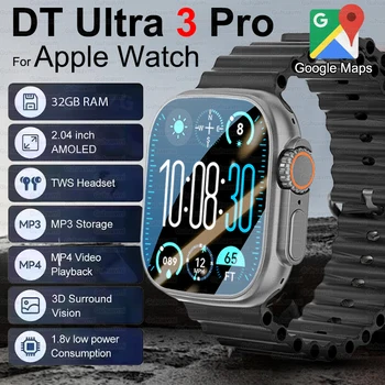 2025 nouvelle montre originale DT Ultra 3 Pro montre intelligente hommes Google carte NFC GPS Tracker HD BT appel IP68 étanche montres intelligentes femmes