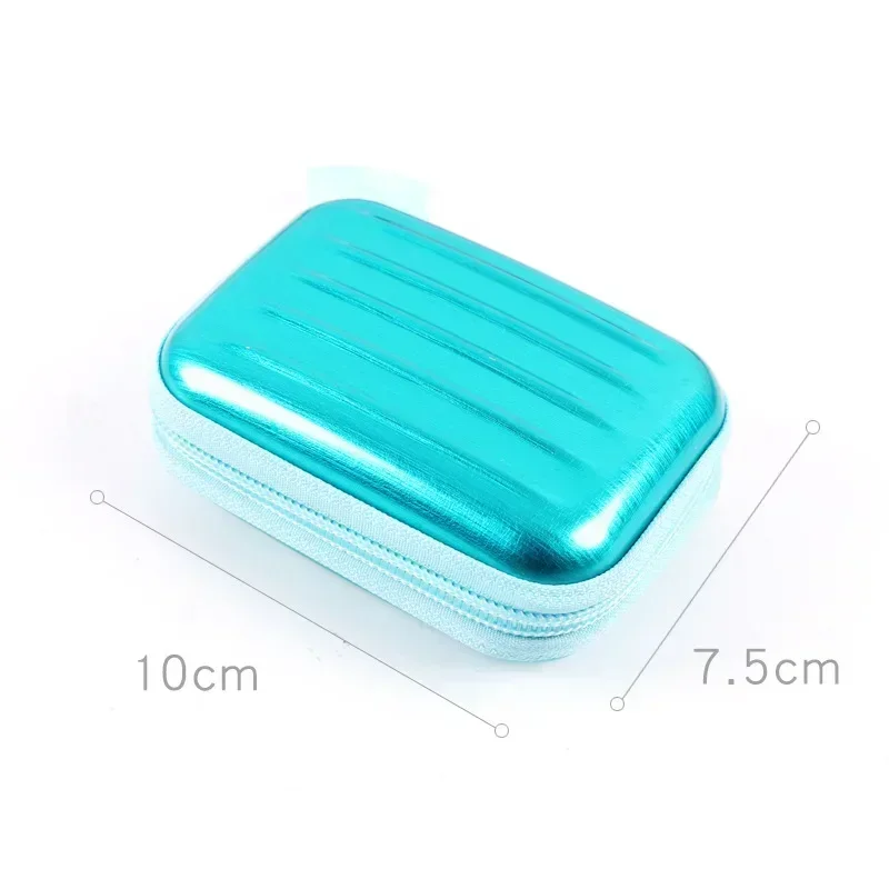 Women Candy Color Headphone Protective Coin Purses Storage Box for Travel Zipper Mini Data Cable Small Money Case Container Bag