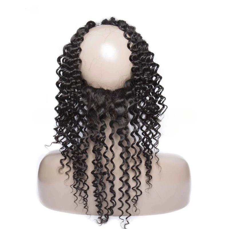 360 Lace Frontal Closure Deep Wave Human Hair Brazilian Remy Hair Soft and Silky For Women Deep Wave 360 Lace Closure