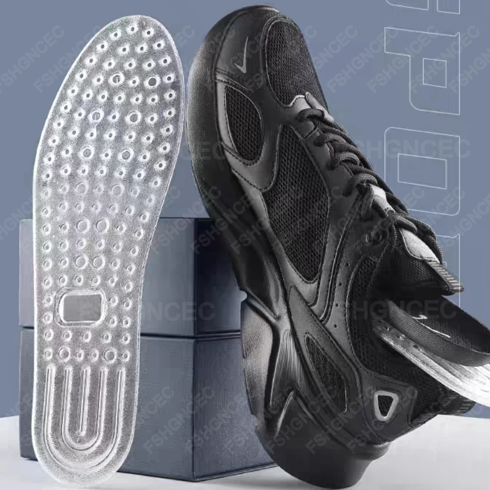 2\6Pcs Silikon Sport Einlegesohlen für Schuhe Weiche Atmungsaktive Stoßdämpfung Sohlen Luft Kissen Einlegesohle Laufen Fußpflege schuh Pads – Detail 6