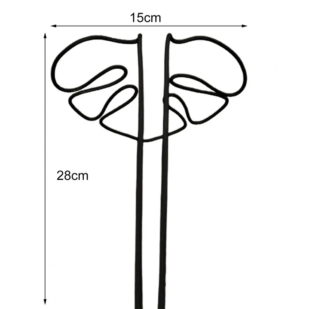 Plant Stand Rustproof Corrosion Resistant Simple Installation Monstera Shaped Plant Support Stake Flower Shaped Support Pile