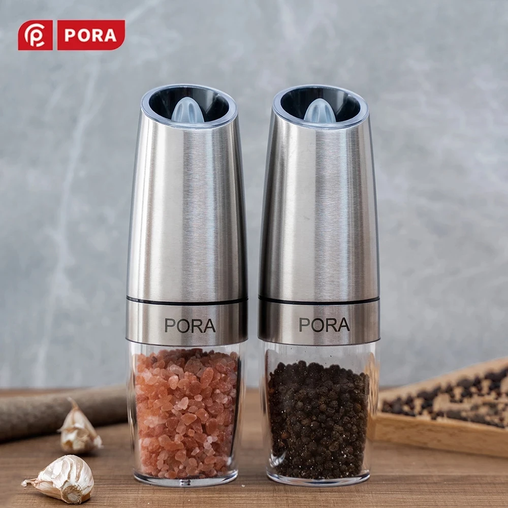 2 Colors Automatic Electric Salt And Pepper Grinders Spice Mills Shaker Grinder 