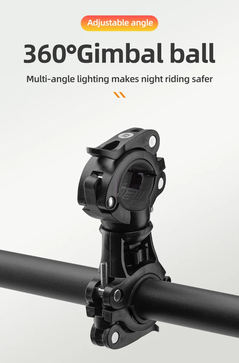 Bicycle Light Bracket Quick Release Stable 360 Degree Rotatable Multifunctional